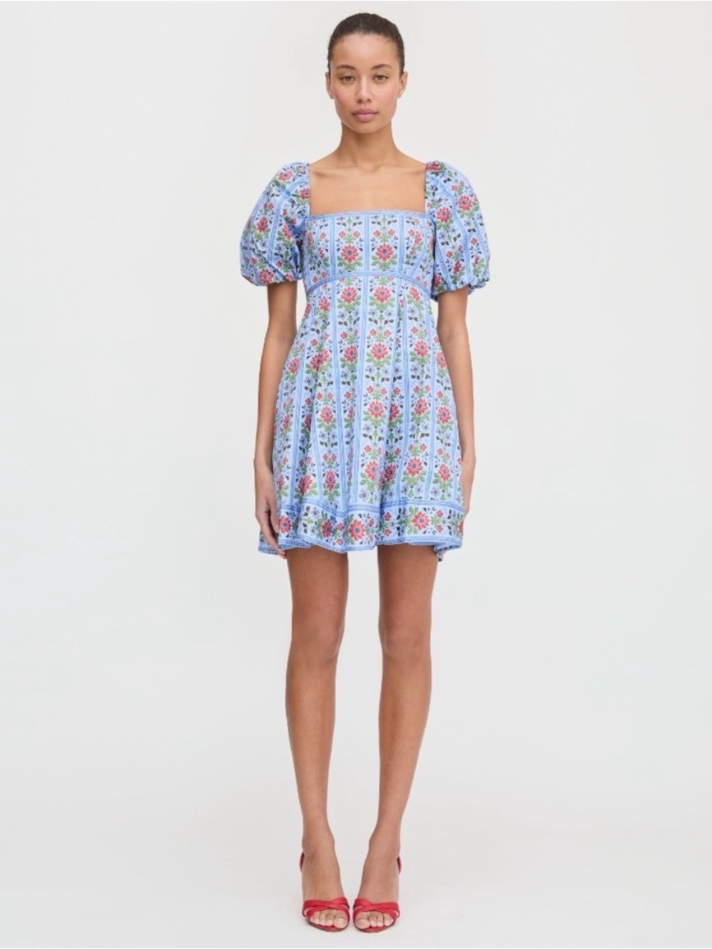 Matilda Mini Dress - Blue Floral Block
Stripe